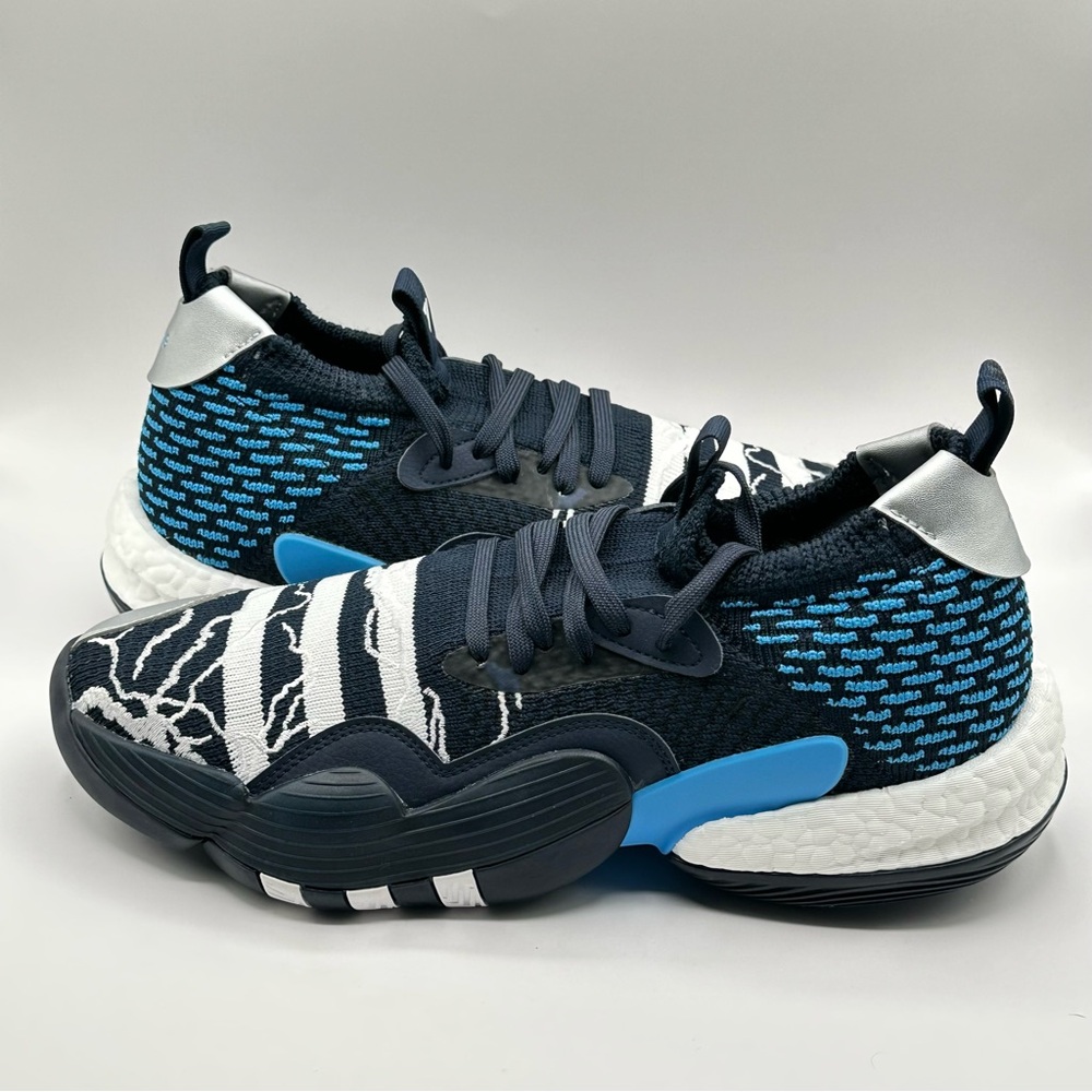 Men’s Adidas Trae Young Basketball Sneakers Blue WhiteSize 11 Sneakers ID2210 - Picture 9 of 11